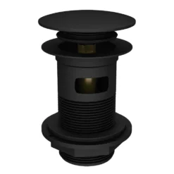 Arezzo Round Matt Black Click Clack Basin Waste + Bottle Trap Pack