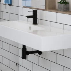 Arezzo Round Matt Black Click Clack Basin Waste + Bottle Trap Pack 8 Arezzo Round Matt Black Click Clack Basin Waste + Bottle Trap Pack -Victorian Plumbing Shop mbbwbt d3