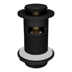 Arezzo Matt Black Small Cap Slotted Click Clack Basin Waste