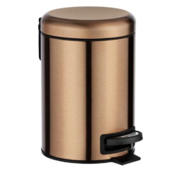 Wenko Leman 3L Pedal Bin - Metallic Copper