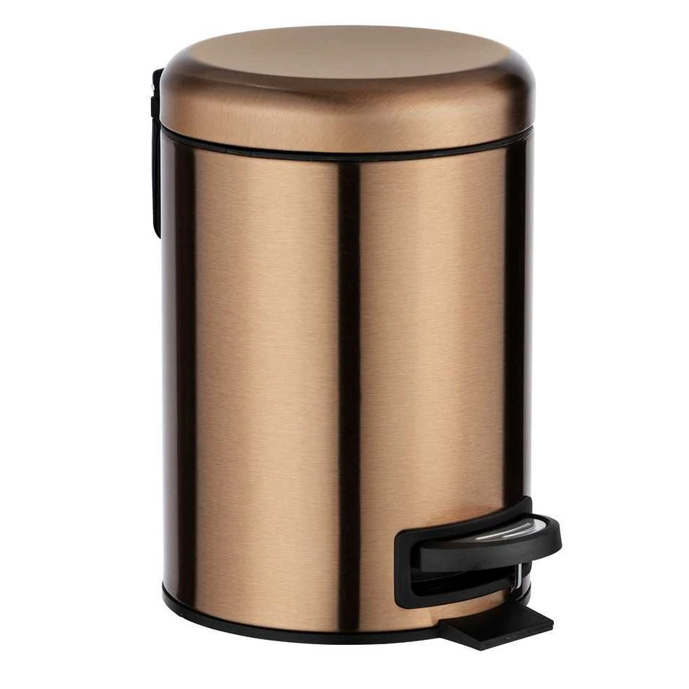 Wenko Leman 3L Pedal Bin - Metallic Copper 3 Wenko Leman 3L Pedal Bin - Metallic Copper