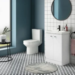 Metro Rimless Close Coupled Modern Toilet + Soft Close Seat -Victorian Plumbing Shop metcc detail2