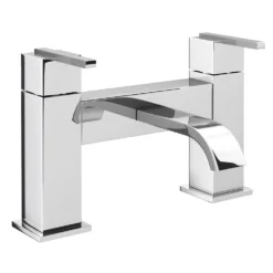 Milan Modern Mono Basin Mixer And Bath Filler - Chrome -Victorian Plumbing Shop mil001 mil008 d2a