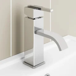 Milan Modern Mono Basin Mixer Tap - Chrome 10 Milan Modern Mono Basin Mixer Tap - Chrome -Victorian Plumbing Shop mil001 d6n