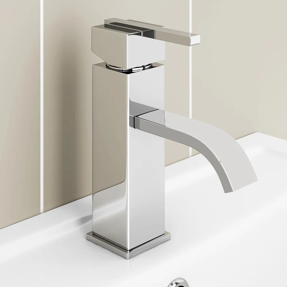 Milan Modern Mono Basin Mixer Tap - Chrome 5 Milan Modern Mono Basin Mixer Tap - Chrome - Image 3