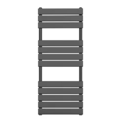 Milan Heated Towel Rail - Black Nickel Finish - 1200 X 500mm Single Panel