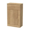 Milan Fluted 500mm Autumn Oak WC Unit 2 Milan Fluted 500mm Autumn Oak WC Unit -Victorian Plumbing Shop milfwcao