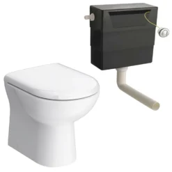 Toreno 500mm BTW Toilet Unit Incl. Cistern + Round Pan (Depth 200mm) -Victorian Plumbing Shop modbtwwc d2