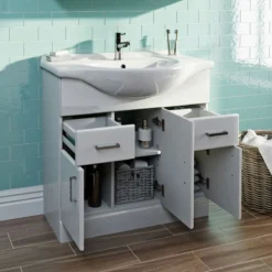 Orchard Eden Gloss White Vanity Bathroom Suite -Victorian Plumbing Shop modwh004 l5