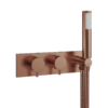Crosswater MPRO Brushed Bronze 2 Outlet Concealed Thermostatic Bath Valve & Handset -Victorian Plumbing Shop mpro1701bz