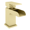 Monza Waterfall Mini Brushed Brass Basin Mixer Tap -Victorian Plumbing Shop mzmbmbb l4