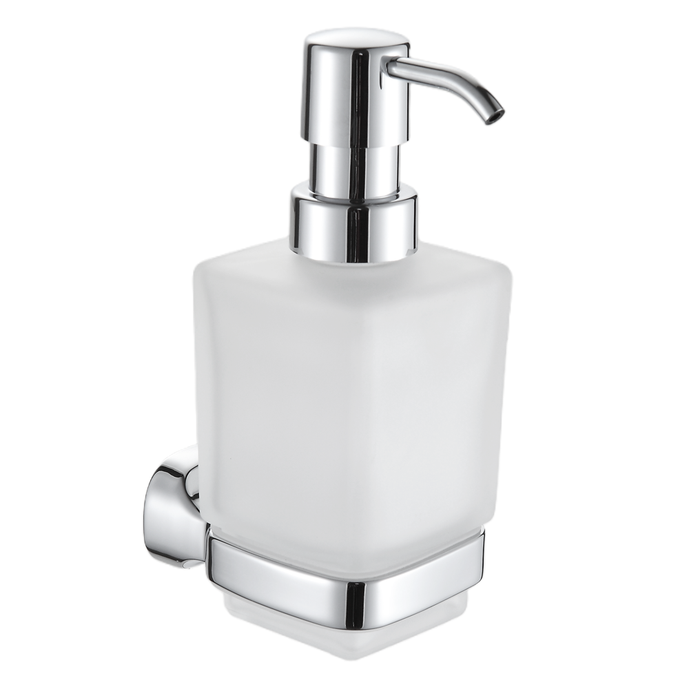 Monza Wall Mounted Glass Soap Dispenser - Chrome 3 Monza Wall Mounted Glass Soap Dispenser - Chrome