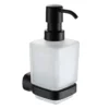 Monza Wall Mounted Glass Soap Dispenser - Matt Black 2 Monza Wall Mounted Glass Soap Dispenser - Matt Black -Victorian Plumbing Shop mzsdmb l