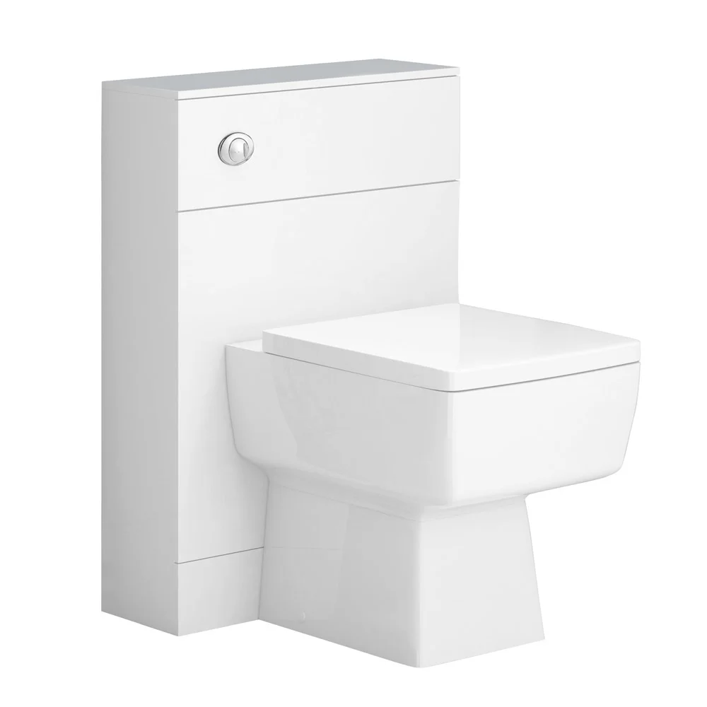 Nova High Gloss White BTW WC Unit Incl. Cistern + Square Pan W500 X D200mm 6 Nova High Gloss White BTW WC Unit Incl. Cistern + Square Pan W500 X D200mm - Image 4