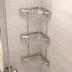 Accents Options 3-Tier Triangular Shower Caddy - Chrome -Victorian Plumbing Shop optac021 lv8