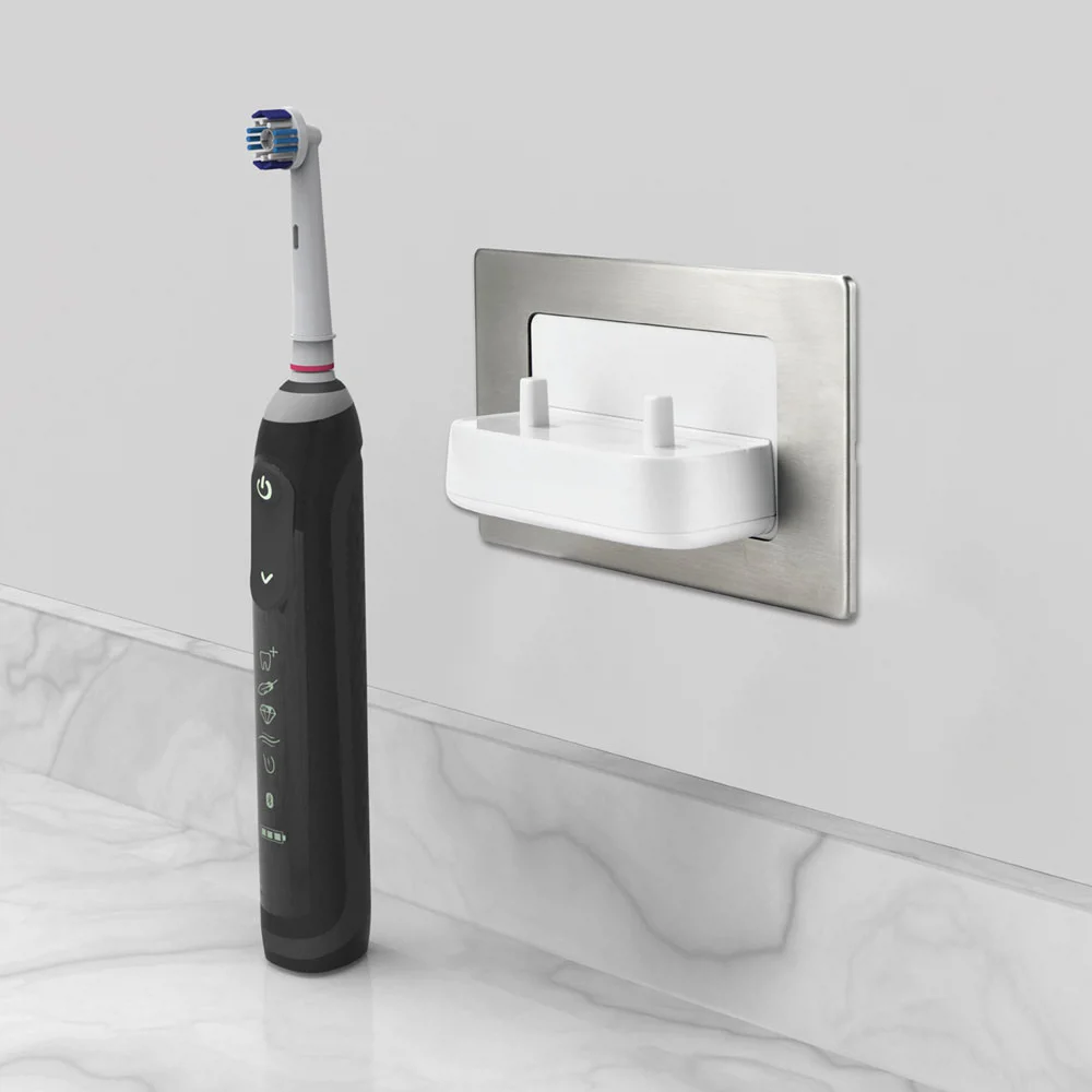 Proofvision Oral-B In Wall Electric Toothbrush Twin Charger - Brushed Steel 5 Proofvision Oral-B In Wall Electric Toothbrush Twin Charger - Brushed Steel - Image 3