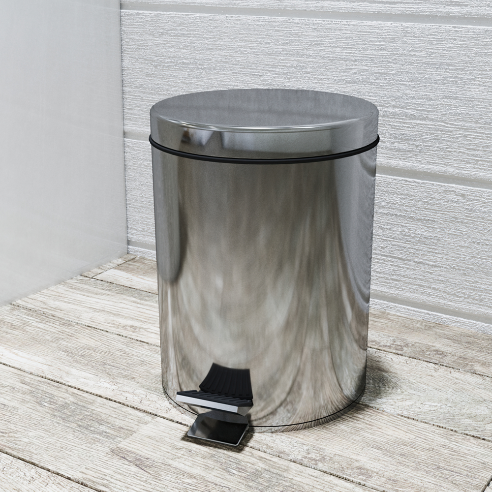 Croydex 5 Litre Stainless Steel Pedal Bin 6 Croydex 5 Litre Stainless Steel Pedal Bin - Image 4