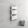 Milan White 840 X 500mm Heated Towel Rail -Victorian Plumbing Shop rad20w lrg1