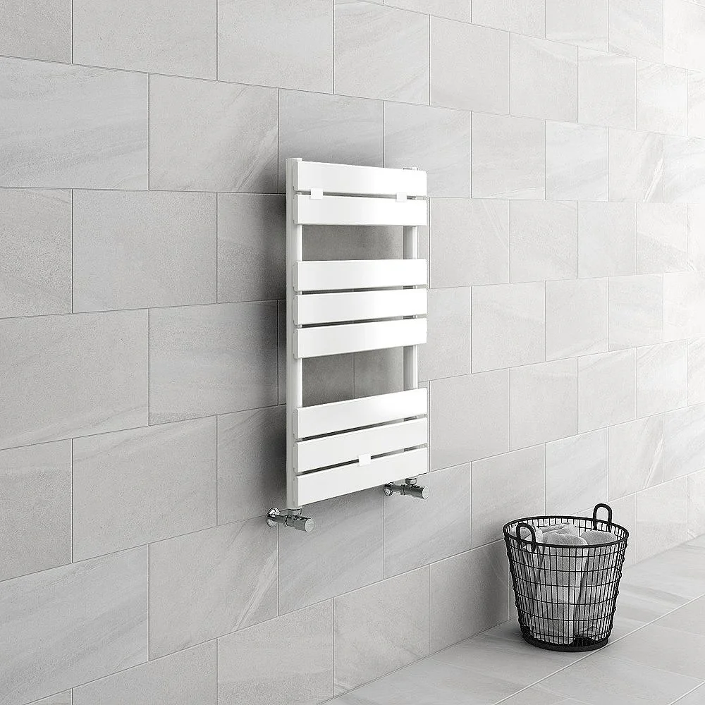 Milan White 840 X 500mm Heated Towel Rail 3 Milan White 840 X 500mm Heated Towel Rail