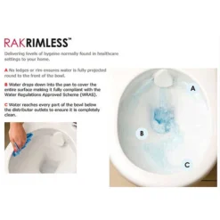 RAK Resort Maxi Rimless Close Coupled Full Access Toilet + Quick Release Soft Close Urea Seat -Victorian Plumbing Shop rakcompactdeluxefullybtwrimlesswcwithsoftcloseseatcomrim45pakd1 2