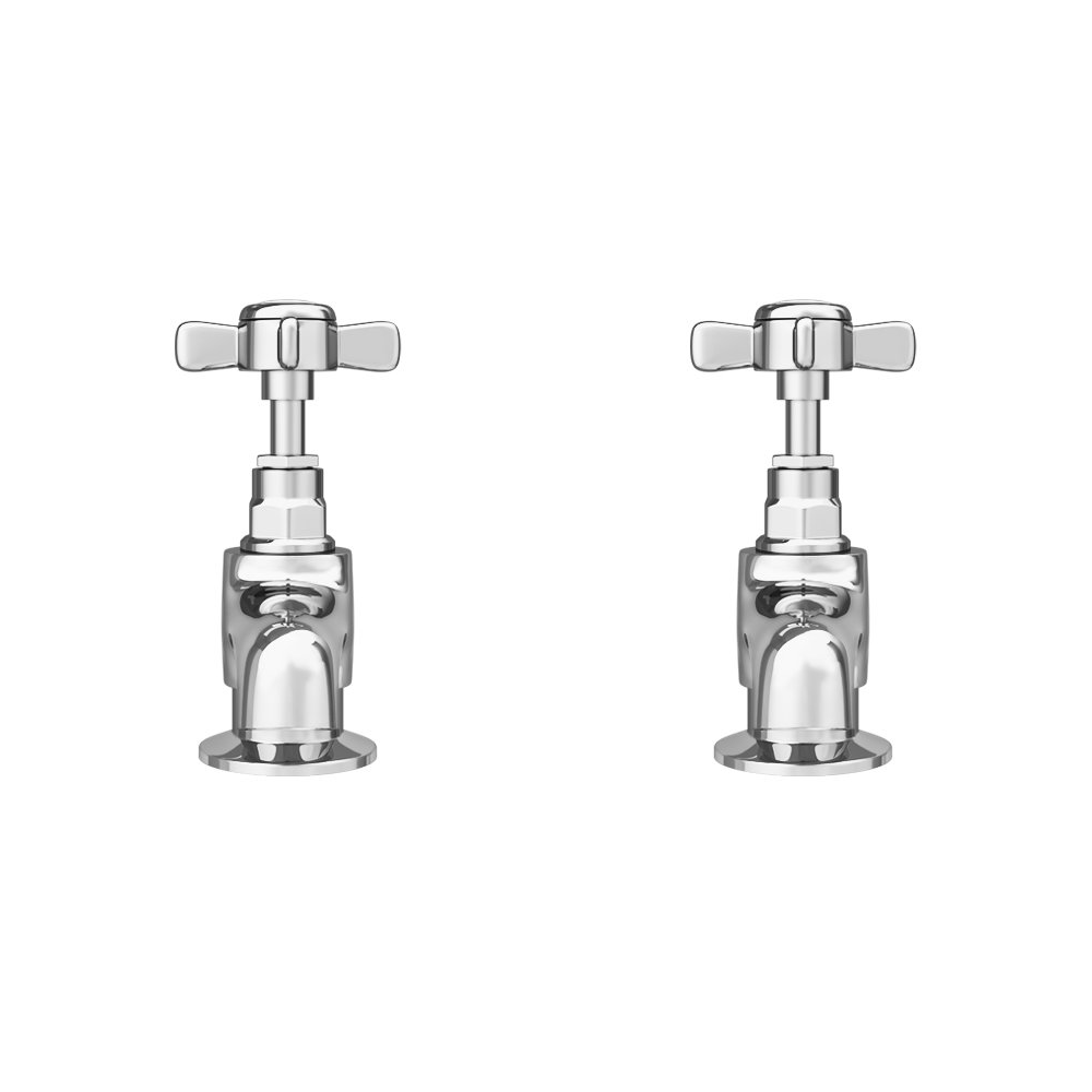 Regent Traditional Basin Taps - Chrome 3 Regent Traditional Basin Taps - Chrome