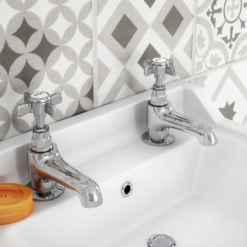 Regent Traditional Basin Taps - Chrome 9 Regent Traditional Basin Taps - Chrome -Victorian Plumbing Shop reg004 l2
