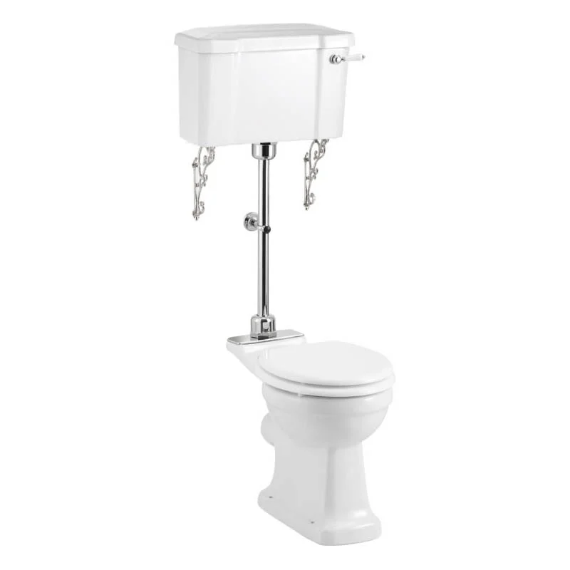 Burlington Rimless Medium Level WC With 520mm Lever Cistern 6 Burlington Rimless Medium Level WC With 520mm Lever Cistern - Image 4
