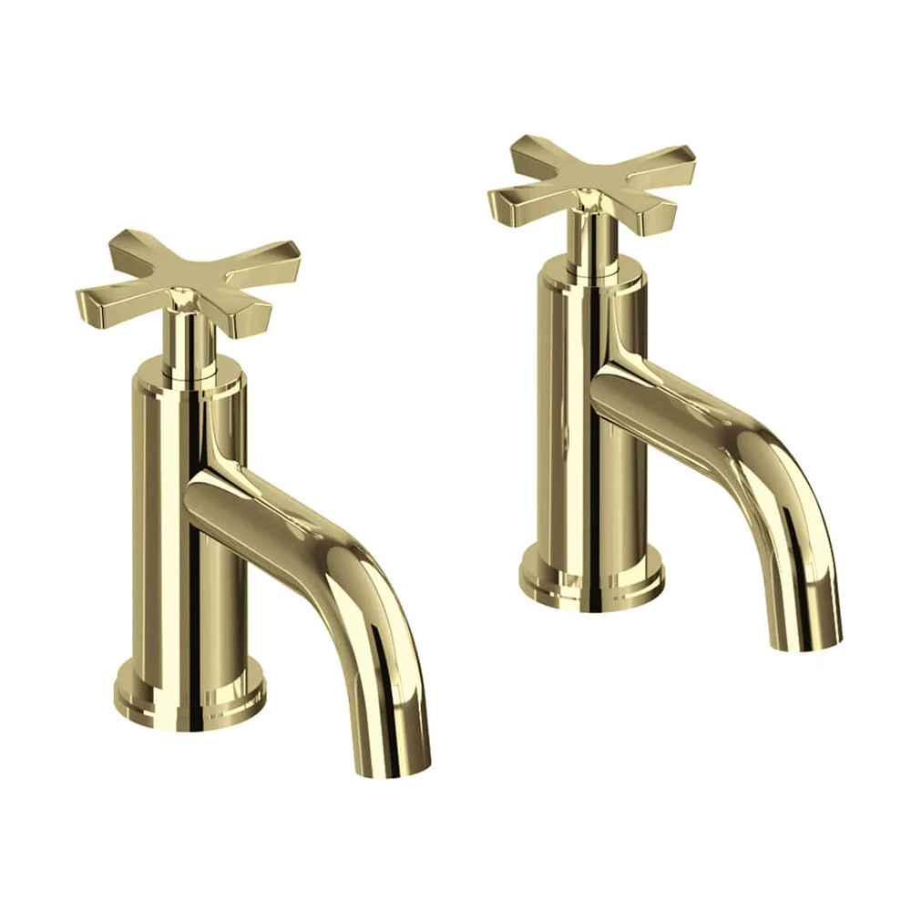 Burlington Riviera Art Deco Gold Basin Pillar Taps 6 Burlington Riviera Art Deco Gold Basin Pillar Taps - Image 4
