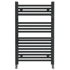 The Heating Co. Rohe 800 X 500mm Anthracite Grey Heated Towel Rail With Hangers