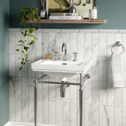 Roxbury Art Deco Chrome Deck Mounted (3TH) Basin Mixer With Waste 8 Roxbury Art Deco Chrome Deck Mounted (3TH) Basin Mixer With Waste -Victorian Plumbing Shop rx337c d4b