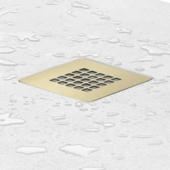 Brushed Brass Shower Grate Cover For Imperia Shower Trays