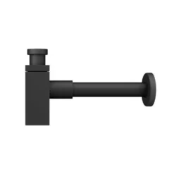 Arezzo Square Matt Black Modern Basin Bottle Trap -Victorian Plumbing Shop sqbotblk d3