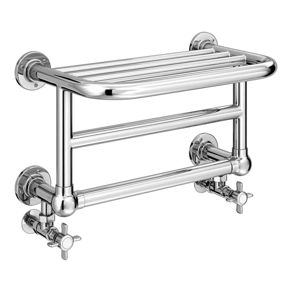 Chatsworth Traditional 300 X 500mm Chrome Heated Towel Rail Shelf 6 Chatsworth Traditional 300 X 500mm Chrome Heated Towel Rail Shelf - Image 4