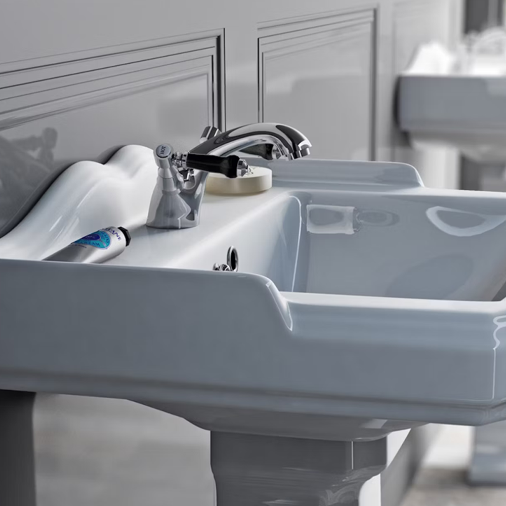 Orchard Winchester Basin Mixer Tap With Black Lever Handles - Chrome 8 Orchard Winchester Basin Mixer Tap With Black Lever Handles - Chrome - Image 6