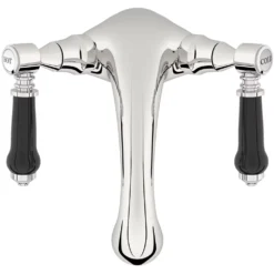 Orchard Winchester Basin Mixer Tap With Black Lever Handles - Chrome 10 Orchard Winchester Basin Mixer Tap With Black Lever Handles - Chrome -Victorian Plumbing Shop t8152wbh l7