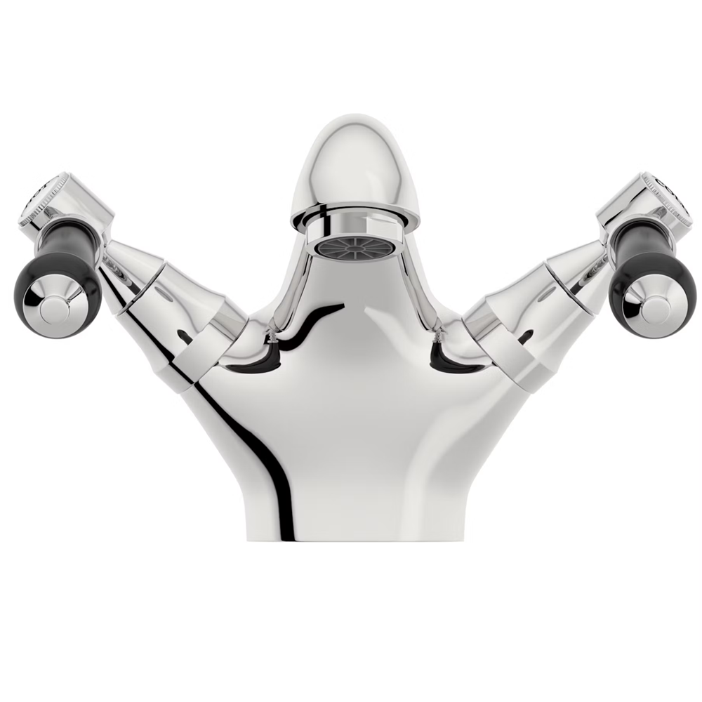 Orchard Winchester Basin Mixer Tap With Black Lever Handles - Chrome 3 Orchard Winchester Basin Mixer Tap With Black Lever Handles - Chrome