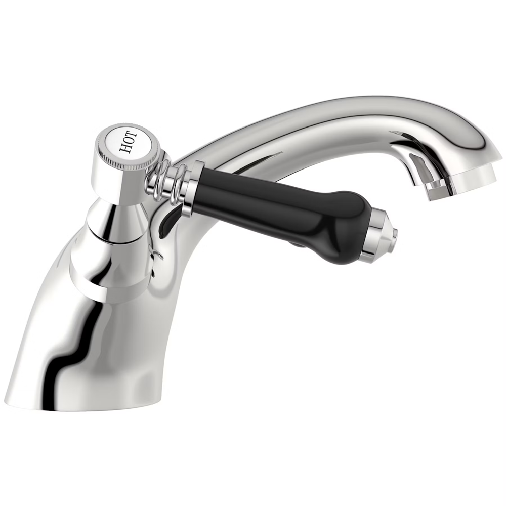 Orchard Winchester Basin Mixer Tap With Black Lever Handles - Chrome 4 Orchard Winchester Basin Mixer Tap With Black Lever Handles - Chrome - Image 2