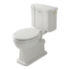 Trafalgar Close Coupled Toilet With Brushed Brass Flush - Excludes Seat 2 Trafalgar Close Coupled Toilet With Brushed Brass Flush - Excludes Seat -Victorian Plumbing Shop tcct1bb l