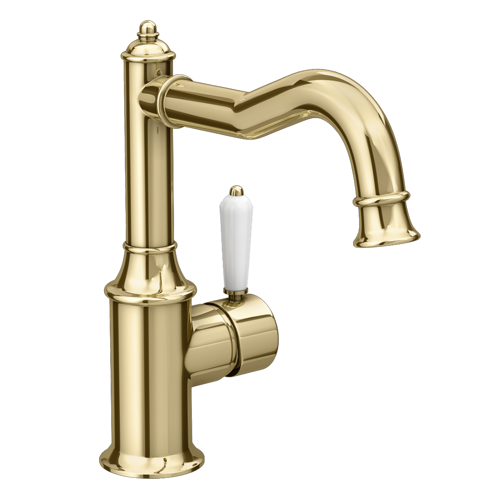 Trafalgar Traditional Gold Mono Basin Mixer Tap 3 Trafalgar Traditional Gold Mono Basin Mixer Tap