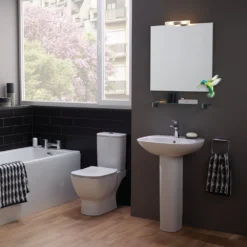 Ideal Standard Tesi AquaBlade Close Coupled WC + Seat -Victorian Plumbing Shop tesccwc d1