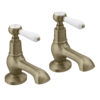 Trafalgar Lever Pillar Basin Taps (Pair) Antique Brass 1 Trafalgar Lever Pillar Basin Taps (Pair) Antique Brass -Victorian Plumbing Shop tfglevbasinab l3