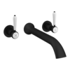 Trafalgar Lever Wall Mounted Bath Spout And Stop Taps - Matt Black -Victorian Plumbing Shop tfglevwmbathmb n1