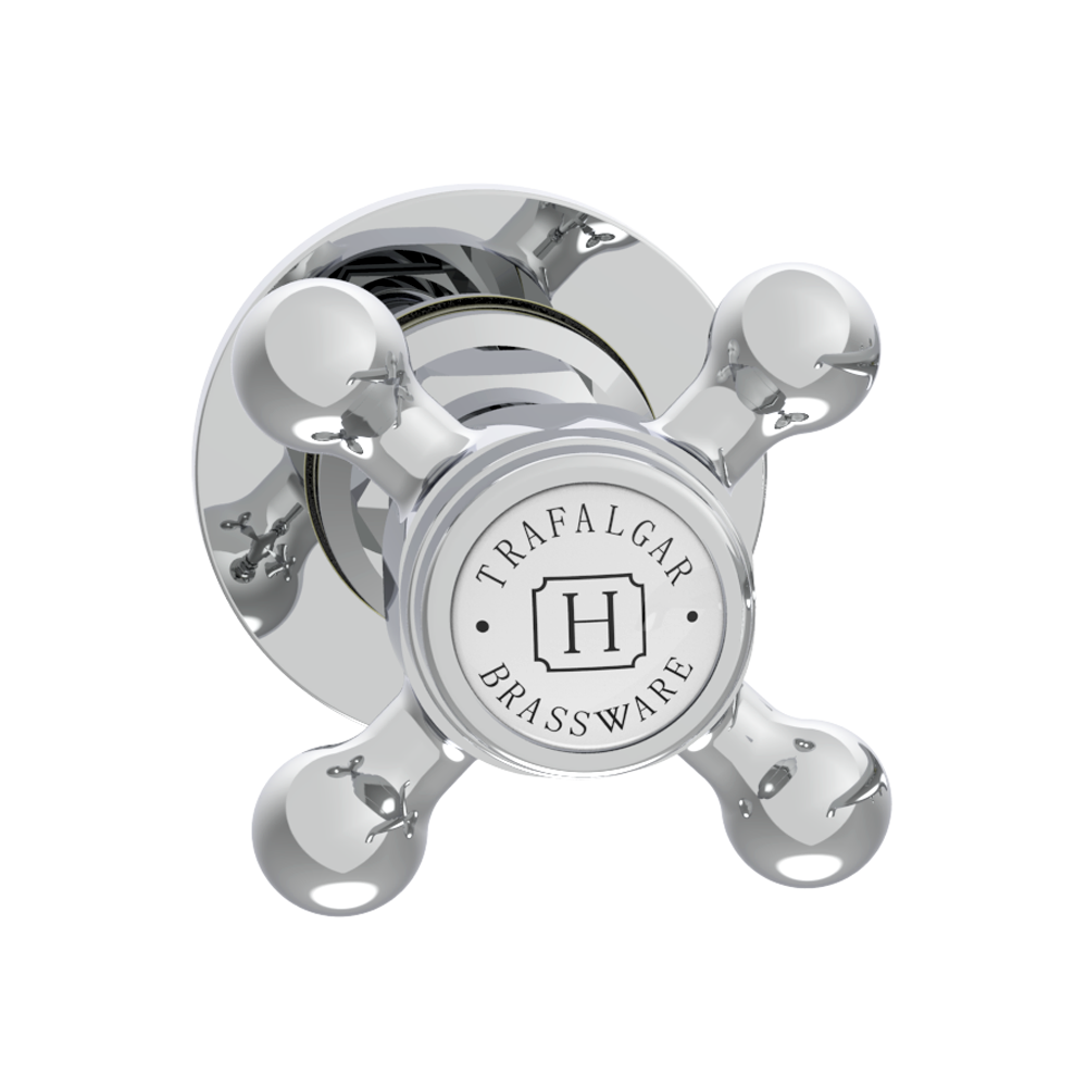 Trafalgar Wall Mounted Basin Spout And Crosshead Stop Taps Chrome 3 Trafalgar Wall Mounted Basin Spout And Crosshead Stop Taps Chrome