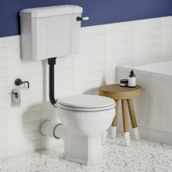 Chatsworth Traditional Low Level Toilet - Excludes Seat - Matt Black 8 Chatsworth Traditional Low Level Toilet - Excludes Seat - Matt Black -Victorian Plumbing Shop tfllwcmb d3
