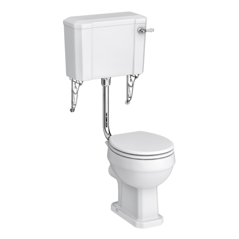 Chatsworth Traditional Low Level Toilet With Wall Brackets - Excludes Seat - Chrome 6 Chatsworth Traditional Low Level Toilet With Wall Brackets - Excludes Seat - Chrome - Image 4