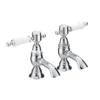 Heritage - Glastonbury Basin Pillar Taps - Chrome 1 Heritage - Glastonbury Basin Pillar Taps - Chrome -Victorian Plumbing Shop tgrc00 l