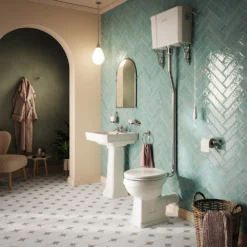 Trafalgar High Level Toilet (Chrome) Excludes Seat 12 Trafalgar High Level Toilet (Chrome) Excludes Seat -Victorian Plumbing Shop thlt1 d3 781785