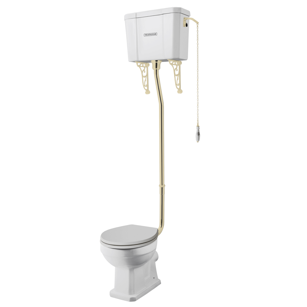 Trafalgar High Level Toilet (Brushed Brass) Excludes Seat 4 Trafalgar High Level Toilet (Brushed Brass) Excludes Seat - Image 2