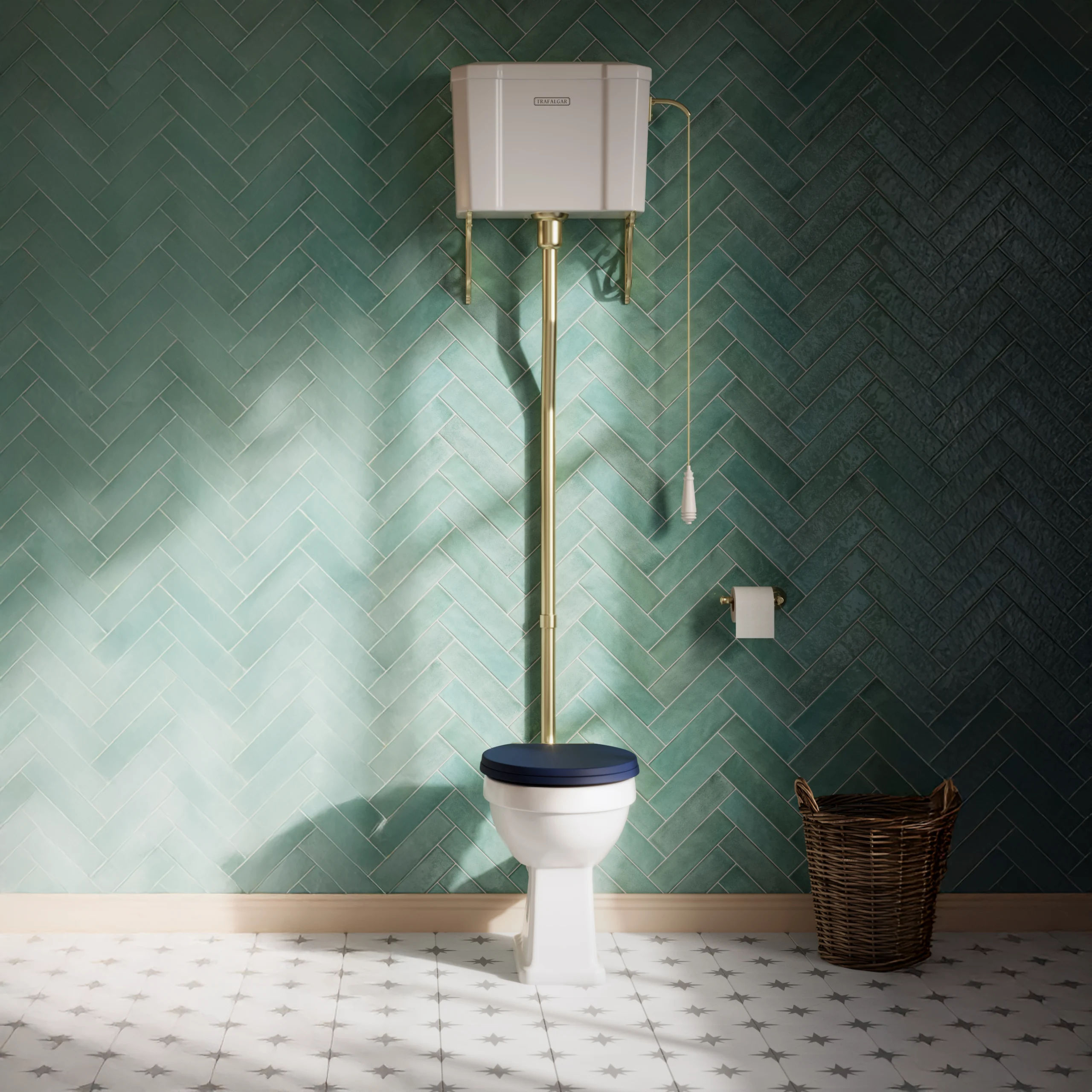 Trafalgar High Level Toilet (Brushed Brass) Excludes Seat 6 Trafalgar High Level Toilet (Brushed Brass) Excludes Seat - Image 4