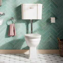 Trafalgar Low Level Toilet With Soft Close Seat - Traditional Ceramic WC 11 Trafalgar Low Level Toilet With Soft Close Seat - Traditional Ceramic WC -Victorian Plumbing Shop tllt1whi